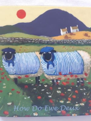 sheep dressed up coaster